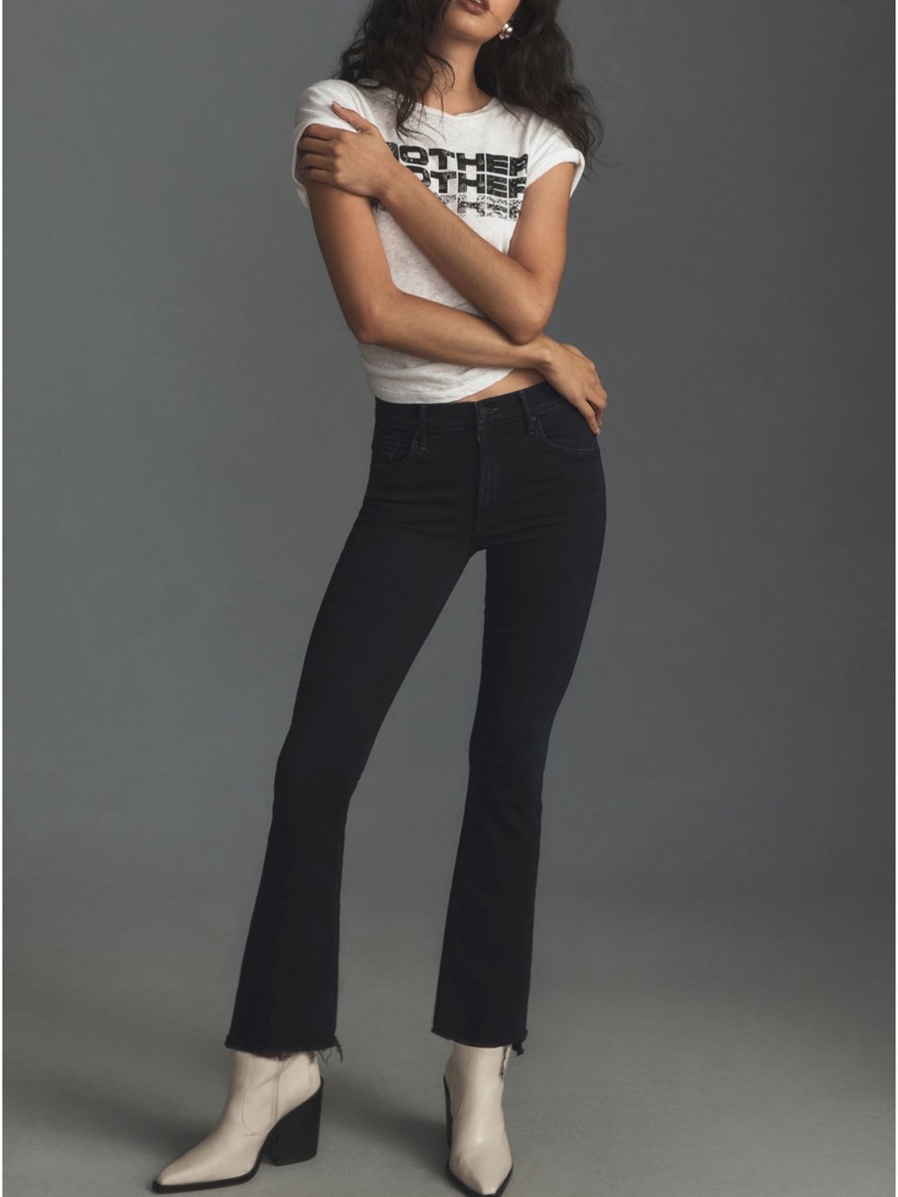 MOTHER insider crop step fray size 23 color night in Venice